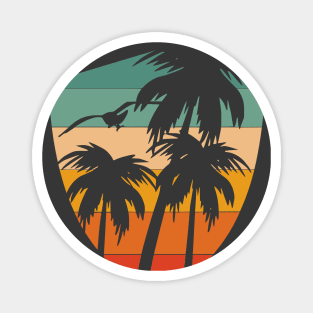 Beverly Hills los angeles palm trees badge vintage sunset Magnet